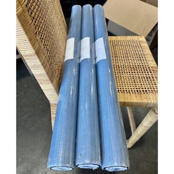 NEW Serena & Lily Variegated Grasscloth Wallcovering-Pool Blue